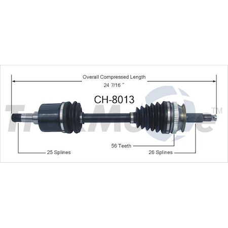 Surtrack Axle Cv Axle Shaft, Ch-8013 CH-8013